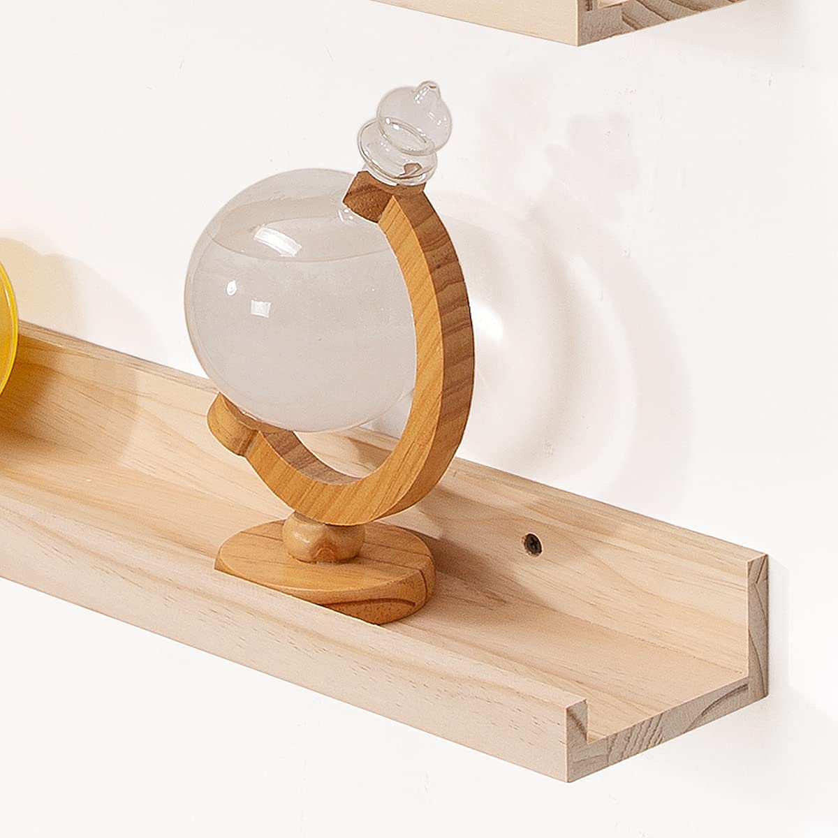 MBYD 24 Inch Floating Shelves Natural Wood Set of 3, Wall Mount Picture Ledge Wooden Wall Shelf for Home Decoration for Bedroom, Living Room, Office, MBYD