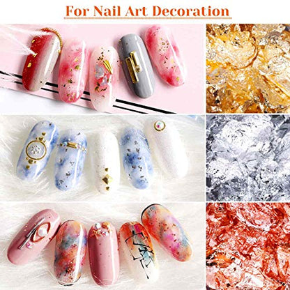 Gold Foil Flakes for Resin, Paxcoo Imitation Gold Foil Flakes Metallic Leaf for Nails, Painting, Crafts, Slime and Resin Jewelry Making (Gold, - WoodArtSupply