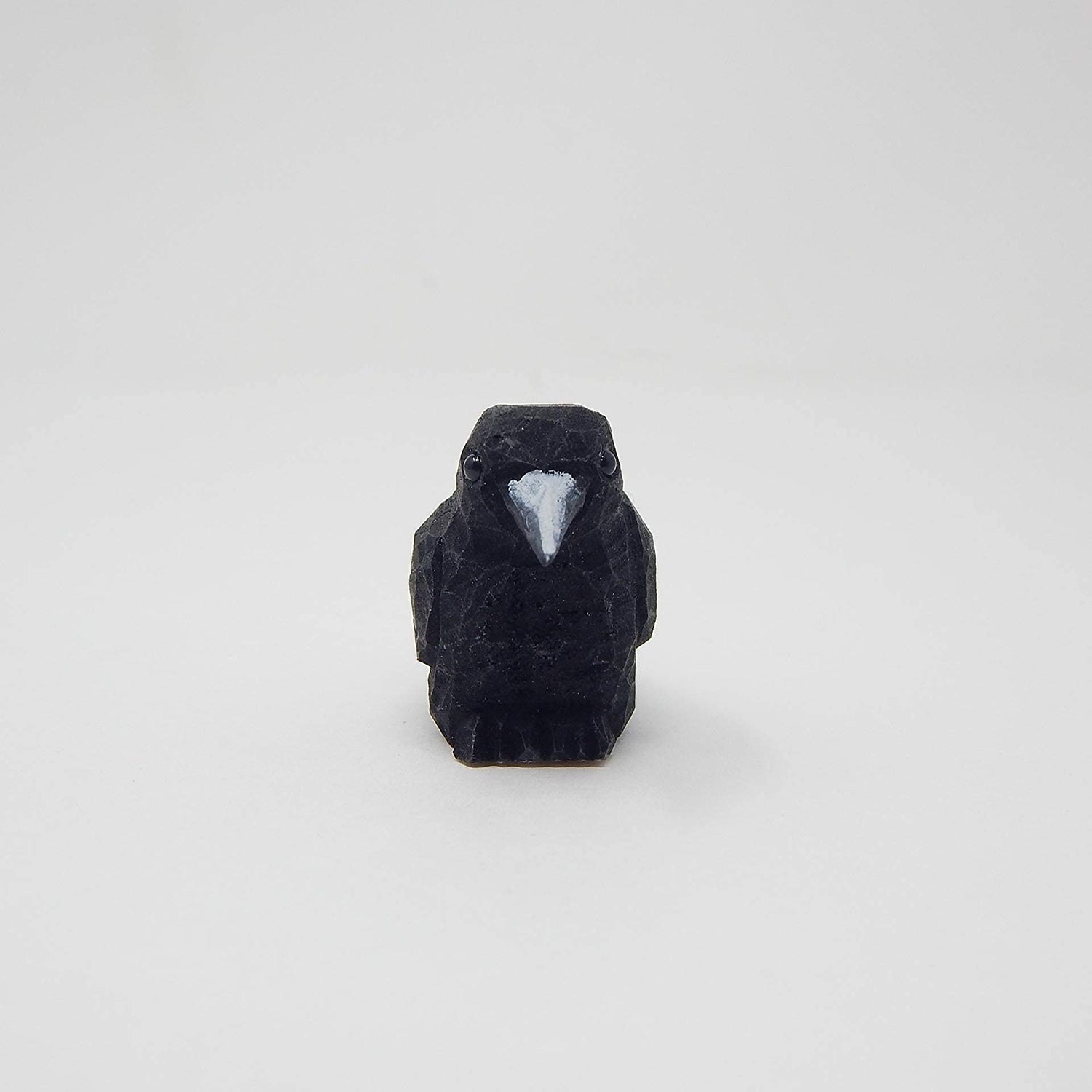 Native Wooden Creations Raven Black Bird Crow Figurine Statue Sculpture Art Miniature Wood Carving Decor Small Animal Native Wooden Creations