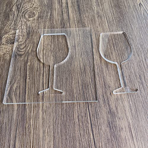 Wine Glass Router Template, Clear Acrylic Template, Woodworking Router Template Phocaea