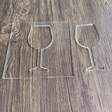 Wine Glass Router Template, Clear Acrylic Template, Woodworking Router Template Phocaea