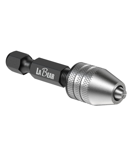 LABEAR - Drill Chuck Keyless Mini Adapter ¼ Inch Hex Shank | 0.3-3.2mm Capacity for Micro Drill Bits For Cordless Screwdrivers, Drills, and Power DIY LABEAR