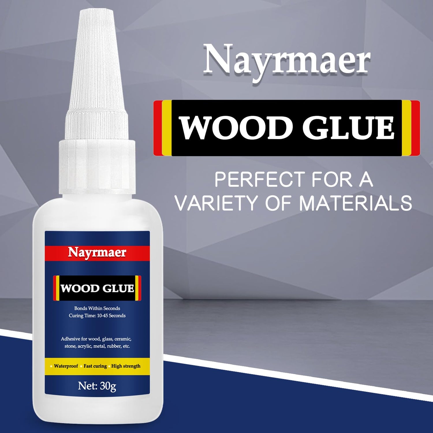 Wood Glue, 30g Super Glue for Wood, CA Glue for Wood Working, Fast Drying Wood Glue for Wood, Furniture, Balsa and Crafts (WGN1-30g) Nayrmaer