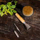 WANDIC Flower Frog Set, 4 Pcs Ikebana Tools Round Flower Holder & Needle Straightening Tool & Cleaning Brushes for Floral Arrangement Art WANDIC