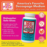 Mod Podge Dishwasher Safe Waterbase Sealer, Glue and Finish (16-Ounce), CS25139 Gloss Mod Podge