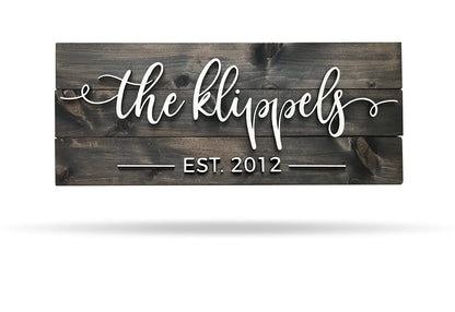 Custom Wood Sign Personalized Handmade Wedding Gift Wood Wall Art Personalized Sign Last Name Sign Established Sign Wooden Signs Bridal Shower Gift