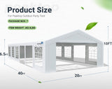 PEAKTOP OUTDOOR 20'X40' Party Tent Heavy Duty Wedding Tent Outdoor Gazebo Event Shelter Canopy with Carry Bags PEAKTOP OUTDOOR