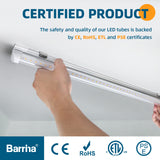 Barrina LED Shop Light 2ft, 20W 2500LM 5000K, T8 LED Light Fixture, Clear Cover, Ceiling and Utility Shop Light, Linkable Tube Lights, Shop Lights Barrina
