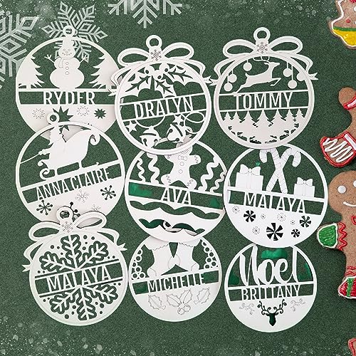 Personalized Gingerbread Ornament, Wooden Christmas Tree Decoration, Custom Holiday Name Sign, for Family NEXTCraft