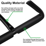 Tahikem 2 Set Overhead Garage Storage Rack, Heavy Duty Overhead Storage Double Hook, Ceiling Mount Hanger Safe Racks Hooks, Hanging for Lumber Ladder Tahikem