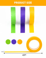 XEHAHOSH Upgrade Colored Masking Tape 0.65 in x 45 Ft x 3 Roll. Colored Tape Set. Suitable for DIY Supplies, Enhanced Viscosity, Easy to Tear, No XEHAHOSH
