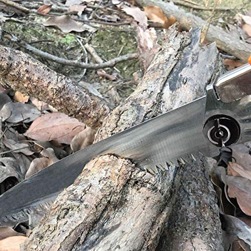 REXBETI Folding Saw, Heavy Duty 11 Inch Extra Long Blade Hand Saw for Wood Camping, Dry Wood Pruning Saw With Hard Teeth, Quality SK-5 Steel REXBETI