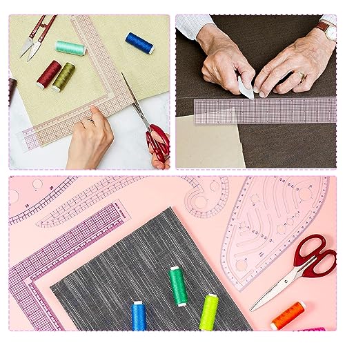 9 Styles Clear Metric Sewing Ruler Set, Plastic Sew French Curve Ruler for Designers, Pattern Maker, Sewing Templates - WoodArtSupply