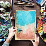 JOIKIT 14 Pack 9 x 12 Inch Wood Canvas Panels, Artist Wooden Canvas Board Unfinished Wood Cradled Painting Panel Boards for Burning, Pouring, String JOIKIT