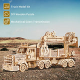 3D Wooden Truck Crane Puzzle Kit for Adults – Challenging DIY Model Building Craft by Hallisun Hallisun