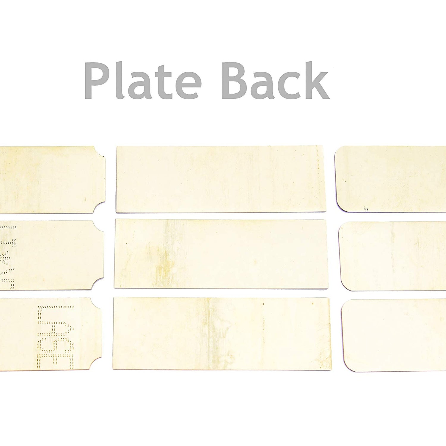 Laser Engraving Blanks CO2 Engravable Black Over Brass Plated Steel 15 Pieces Assorted Custom Engraving Plates