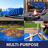 Rugged Rhino All Weather 100% Waterproof Heavy Duty Tarp, 2 Pack, 5 Mil UV Temperature Resistant Tarps, High Durability Multipurpose Cover, for Home Rugged Rhino