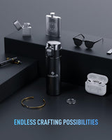 OMTech 20W Fiber Laser Engraver with LightBurn, Laser Engraving Machine with Red Dot Pointer, 4.3x4.3 Solid State Laser Marking Etching Machine for OMTech