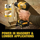DEWALT 20V Max Cordless Drill / Driver Kit, Compact, 1/2-Inch (DCD771C2), Dewalt Yellow DEWALT