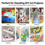 Arrtx Acrylic Paint Pens 62PCS, Brush Tip and Fine Tip (Dual Tip), Paint Markers for Rock Painting, Water Based Acrylic Painting Supplies for Fabric Arrtx