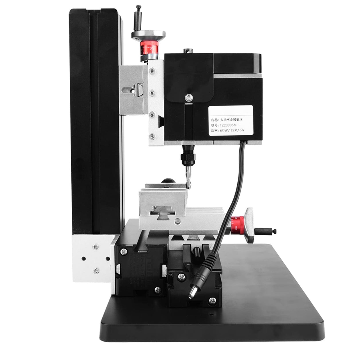 60W 12000RPM Mini Milling Machine Mini Metal Lathe DIY Miniature Milling Machine Miller Multifunction Worktable Power Milling Machines 100-240V YWBL-WH