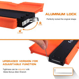 Contour Gauge 10+5 Inch with Lock, Duplicator Gauge Shape and Outline Tool Woodworking Tools Christmas Gifts for Men, Dad, Husband, Grandpa, Feeke