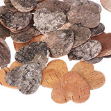 SUPVOX 80pcs Unfinished Wood Heart Cutouts Rustic Wooden Heart Shapes Log Slices for Wedding Centerpieces Arts Crafts DIY Decoration SUPVOX