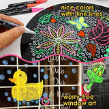 Timart Extra Fine Tip Chalk Markers (8 Pack 1mm Point), Liquid Chalk Pens - Dry Erase Marker Pens for Blackboard, Chalkboards, Windows, Glass, Timart