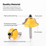 EilxMag 100 Pieces Router Bit Set, Router Bits 1/4 Inch Shank with Aluminum Storage Case Tungsten Carbide Router Bits Kit for Professional EilxMag