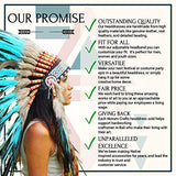 Novum Crafts Feather Headdress | Native American Indian Inspired | Blue Tips Novum Crafts