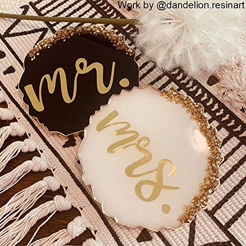 ResinWorld 6 Pack Geode Coaster Molds for Resin, Irregular Resin Coaster Silicone Mold, Coaster Epoxy Resin Molds for Making Agate Coasters Set ResinWorld