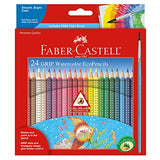 Faber-Castell - GRIP Watercolor EcoPencils - Premium Art Supplies For Kids (24 Count) Faber-Castell