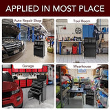 SUN & SUMMER 8-Drawer Rolling Tool Chest with Wheels Tool Storage Organizer Cabinets with Lockable Drawers Tool Box with Adjustable Shelf Tool Chest SUN & SUMMER