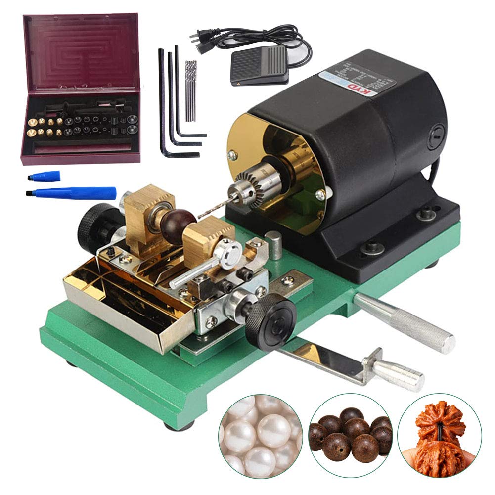 HiHydro 280W 110V Pearl Drilling Machine Driller Full Set Drill Holder for Shell Coral Amber Stone Jewelry Tools HiHydro