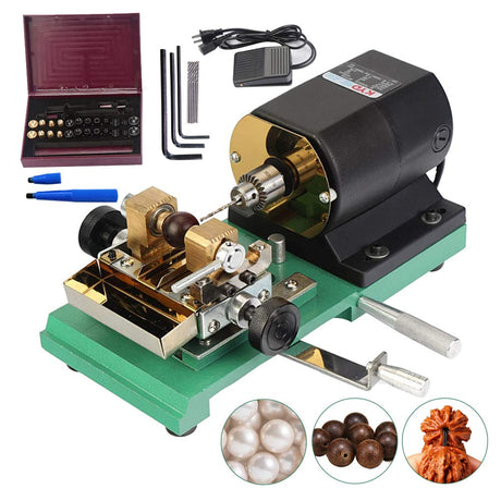 HiHydro 280W 110V Pearl Drilling Machine Driller Full Set Drill Holder for Shell Coral Amber Stone Jewelry Tools HiHydro