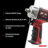 AIRCAT Pneumatic Tools 1059-VXL: 3/8-Inch Vibrotherm Drive Composite Compact Impact Wrench 750 ft-lbs AIRCAT