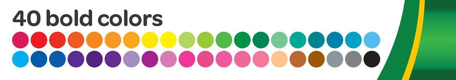 Crayola Ultra Clean Fine Line Washable Markers (40 Count), Colored Markers for Kids, Art Markers, Craft Supplies, Holiday Gifts, 3+ Crayola