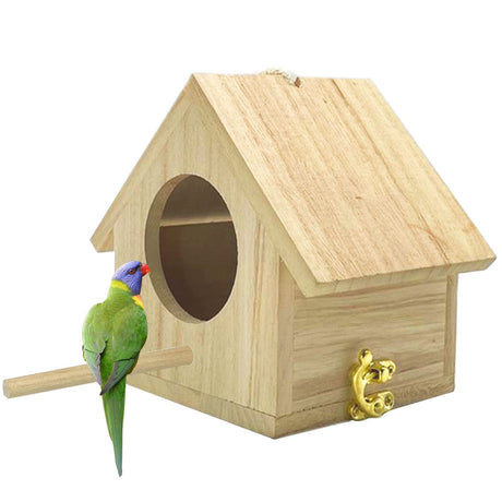 Tfwadmx Wooden Bird House, Hanging Birdhouse for Outside, Garden Patio Decorative Nest Box Bird House for Wren Swallow Sparrow Hummingbird Finch Tfwadmx