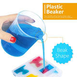 LEOBRO 8 Pack 300ml Liquid Measuring Mixing Cups for Epoxy Resin, Graduated Plastic Measuring Cups for Resin, Multipurpose Mixing Cups for Resin LEOBRO