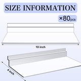 4 x 10 Inch Slatwall Shelves Hanging Slatwall Accessories Clear Slatwall Shelf Plastic Shelves for Wall, Home Shoe Stores Boutiques Supplies (Clear, Kathfly