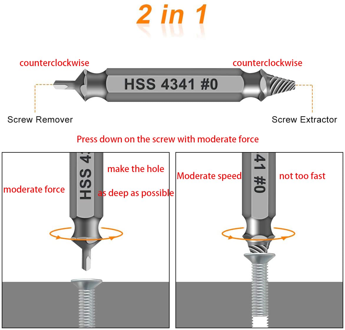 Gifts for Men, Damaged Screw Extractor Set -Valentines Day Gifts for Him Her Boyfriend Husband, Remover for Stripped Screws Nuts & Bolts Drill Bit THOSAF