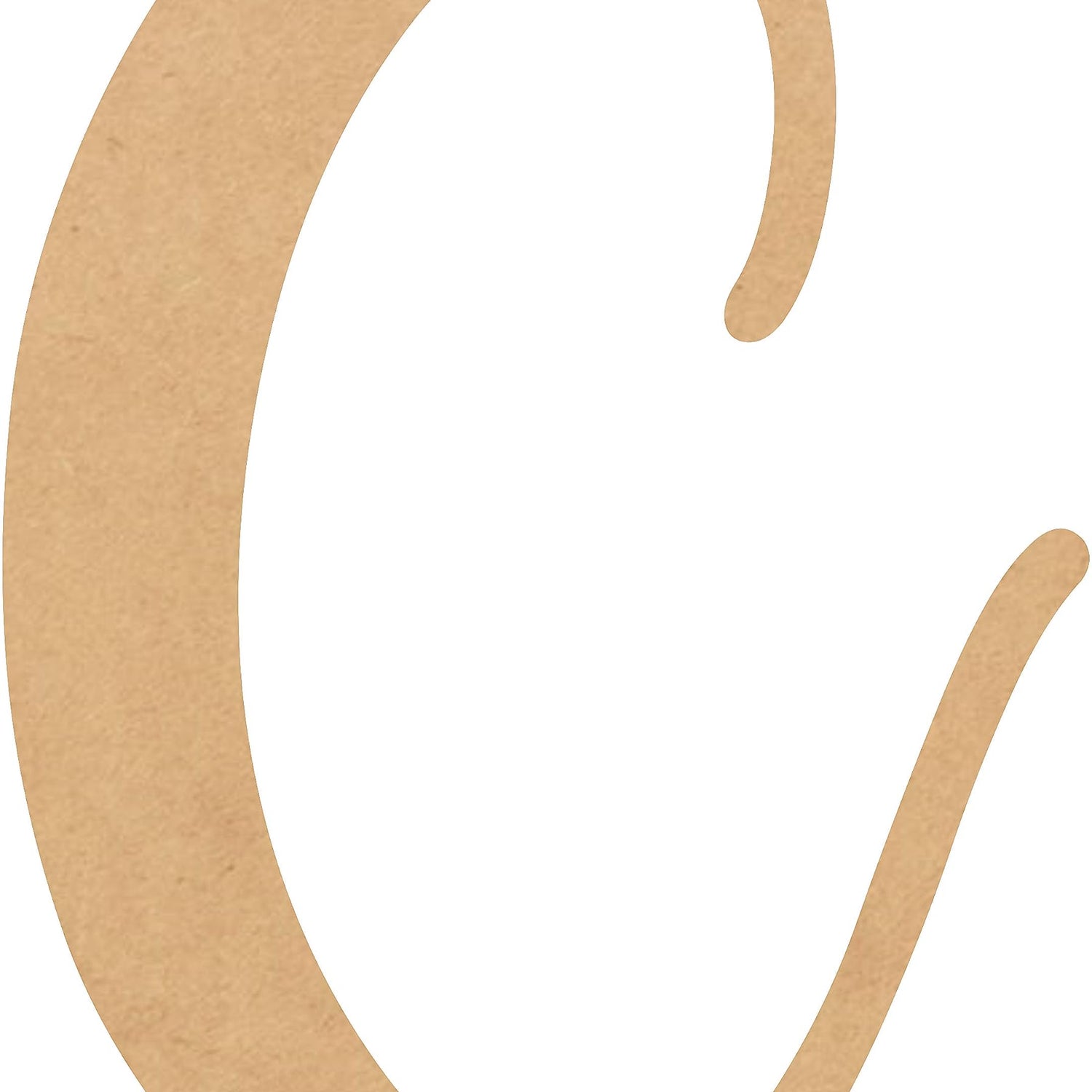 7 Inch Hand Lettered C Unfinished Wooden 3 Inch C Alphabet Letter for Decoration, Letter Blan ...