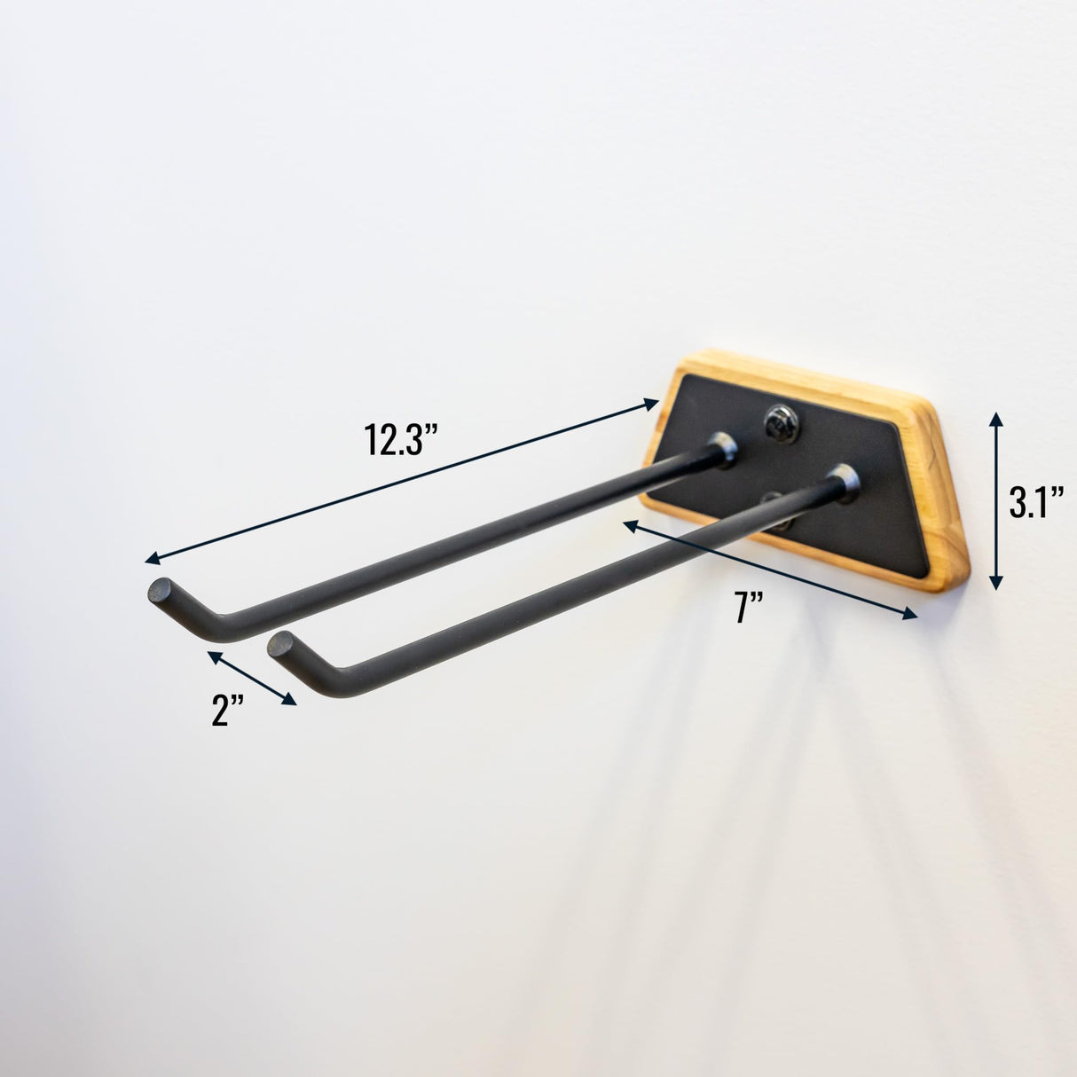 StoreYourBoard Tool Max Single Storage Rack, Solid Wood and Steel, Holds 50 lbs, Wall Mount Home and Garage Hook Organizer and Hanger, Small StoreYourBoard