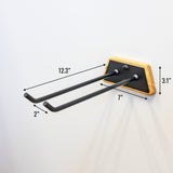 StoreYourBoard Tool Max Single Storage Rack, Solid Wood and Steel, Holds 50 lbs, Wall Mount Home and Garage Hook Organizer and Hanger, Small StoreYourBoard