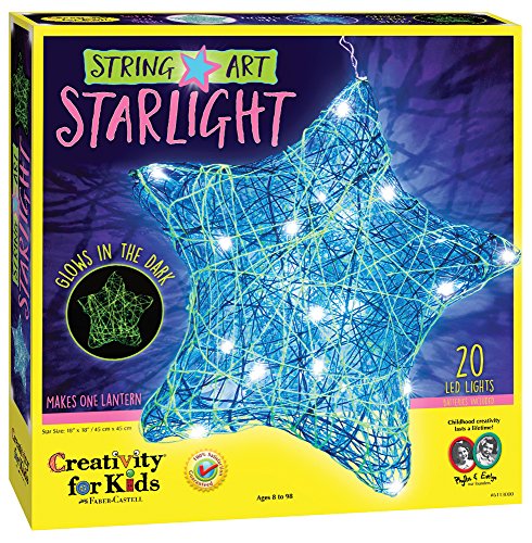 Creativity for Kids String Art Star Light Craft Kit - Create a DIY String Art Star Lantern - Projects for Kids - WoodArtSupply