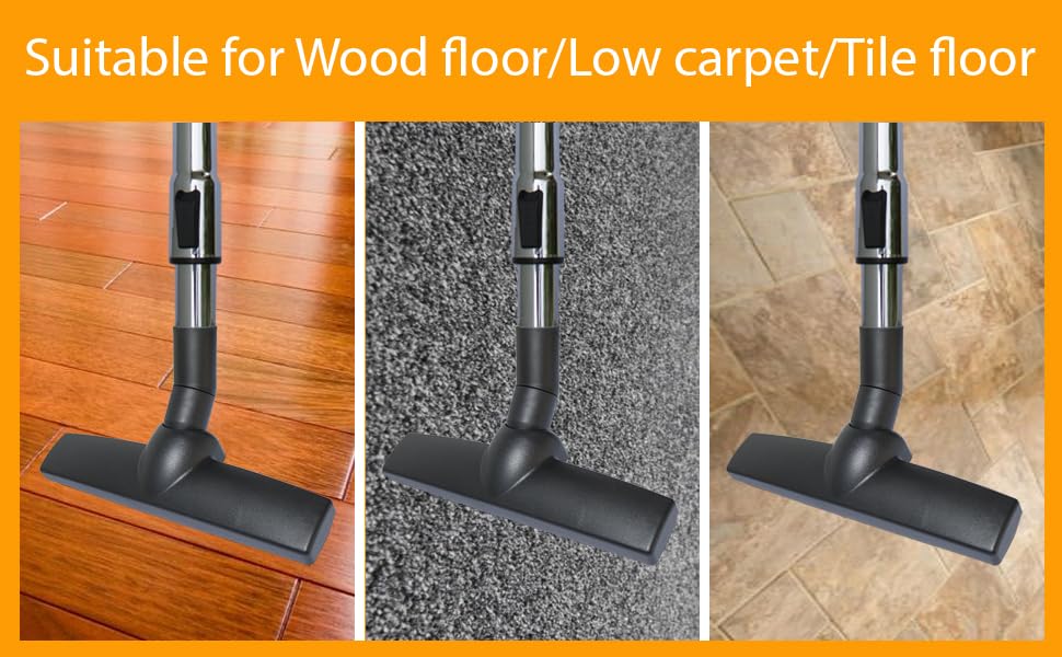 For Carpet & Hard Floors Vacuum Brush Attachment with Horse Hair Bristles and Wheels Using On Any Surface without Scratches - Hardwood Floor GHAMADE