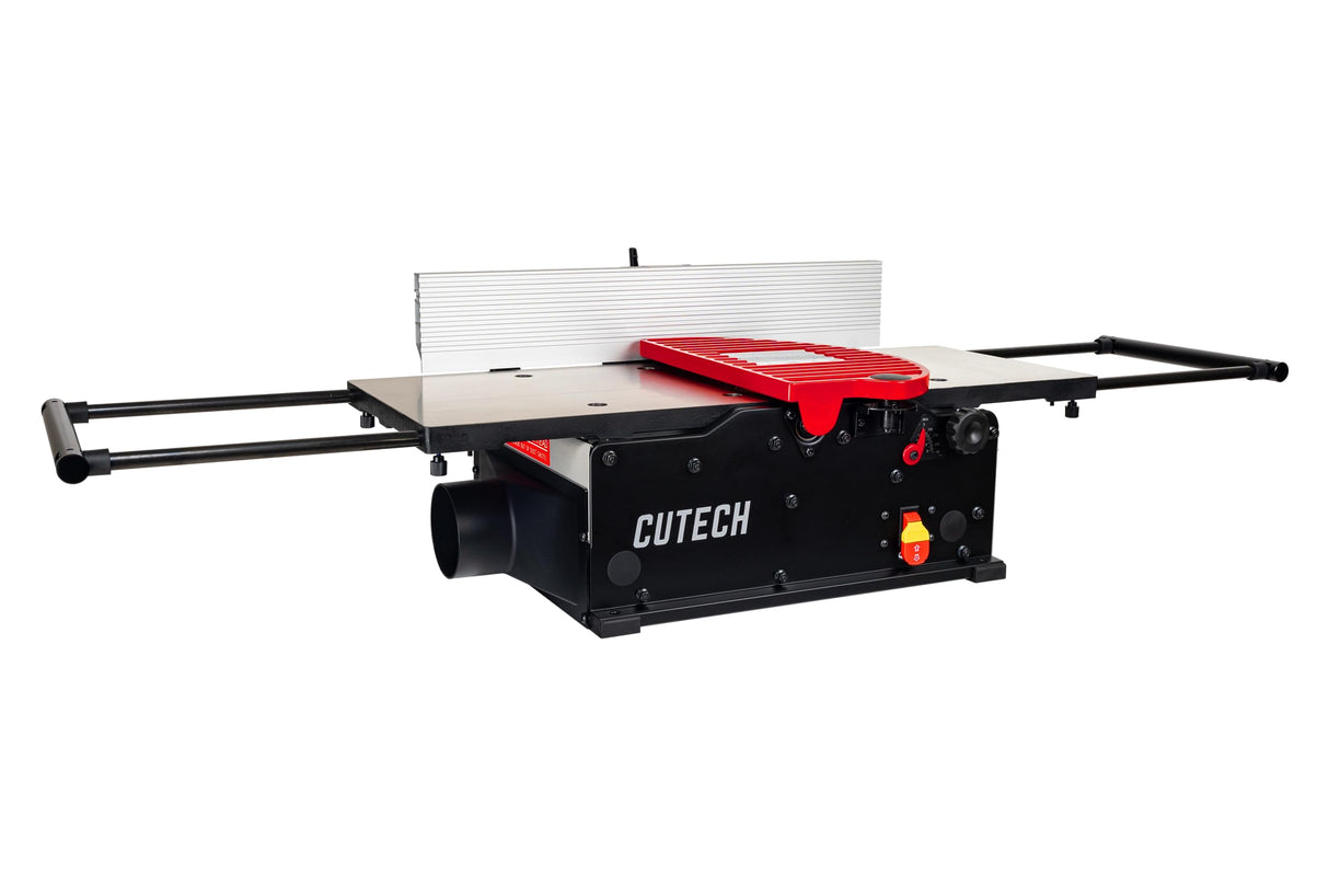 Cutech 401120HI 12-Inch Spiral Cutterhead Benchtop Jointer with Cast Iron Tables, 24 Tungsten Carbide Inserts, Extra Long 24" Fence, Additional Fence CUTECH