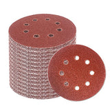 Coceca 80pcs Orbit Sander Sandpaper 5 Inch 8 Hole Orbital Sanding Discs Assorted 40 60 80 100 150 180 240 320 Grits for Power Random Orbit Sanders Coceca