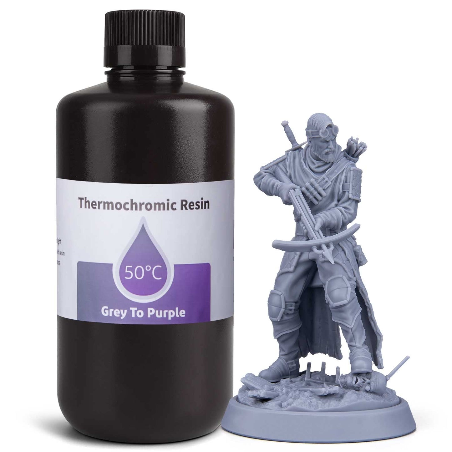 ELEGOO Thermochromic Resin LCD UV-Curing Resin, Turning from Grey to Purple, 1000G - WoodArtSupply