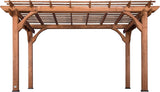 Backyard Discovery 14x10 ft All Cedar Wood Pergola, Durable, Quality Supported Structure, Snow and Wind Supported, Rot Resistant, Backyard, Deck, Backyard Discovery